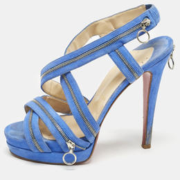 Christian Louboutin: Голубые сандалии 