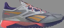 Кроссовки nano x2 tr adventure 'grey bold purple' Reebok, серый 000451 | grey