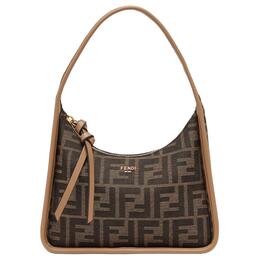 Fendi Полиэстер с хлопком полумесяц сумка через плечо мини женская коричневая 8bs094-alp3-f1aoe