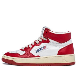 Кроссовки medalist mid leather sneakers two-toned 'white red' Autry, белый aumw-wb02 | white/red