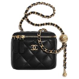 Chanel Овчинная сумка-коробка через плечо женская черная ap1447-b02991-94305（不含镜子版）