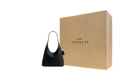 Coach Кожаная сумка-хобо среднего размера для женщин cu068-b4bk