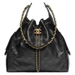 Chanel Сумка через плечо из телячьей кожи среднего размера женская черная as5311-b20304-94305