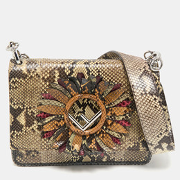 Fendi: Бежевая сумка  Kan I F