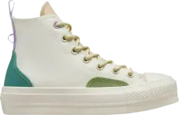 Кроссовки Converse Wmns Chuck Taylor All Star Lift Platform High Colorblock Overlay - Algae Coast, кремовый a05127c | cream