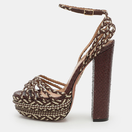 Aquazzura: Коричневые сандалии 