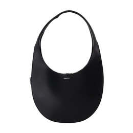 Двойная складка кожаная сумка Swipe - черная Coperni 8584043069500 | black