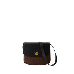 Кожаная кросс-боди сумка Tracolla - черная Etro 7982218346556 | black