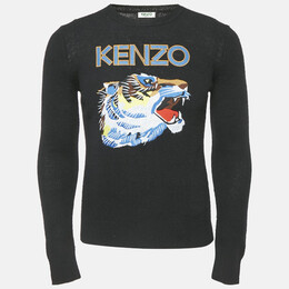 Kenzo: Чёрный свитер  Tiger