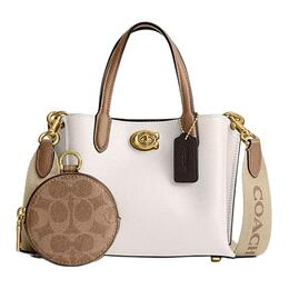 Willow Pebbled Leather Одноплечевая Сумка-кроссбоди Сумка-тоут Шоппер Маленькая Женская Светло-розовая Coach cw549-b4cah