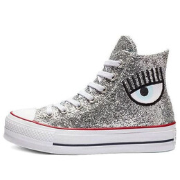 Кроссовки chiara ferragni x chuck taylor all star 'lift silver' Converse, серебряный 563828c | silver