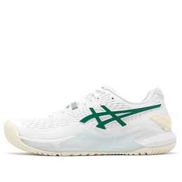 Кроссовки гель разрешение 9 Asics, белый 1042a246-101 | white/pitch green