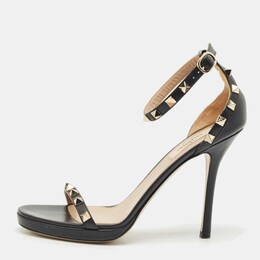 Valentino: Чёрные сандалии  Rockstud