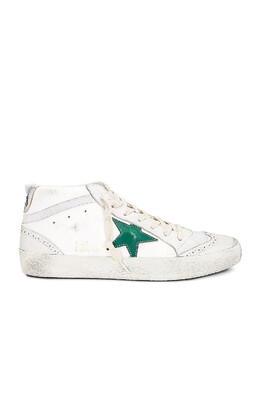 Кроссовки Golden Goose Mid Star, цвет Cream, Milky, Green, White, & Silver ggor-wz489 | cream, milky, green, white, & silver