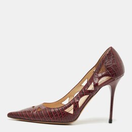 Jimmy Choo: Бордовые туфли  Love