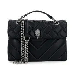 Кожаная сумка через плечо Kensington Kurt Geiger, черный kg205w00000500300os | nero