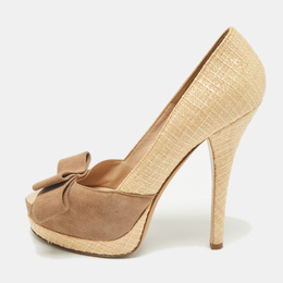 Fendi: Бежевые босоножки 