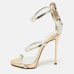 Giuseppe Zanotti: Серебристые сандалии  Harmony