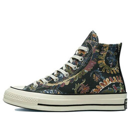 Кроссовки chuck 70 high 'fall florals - black' Converse, бордовый 572546c | deep bordeaux/black/wheat