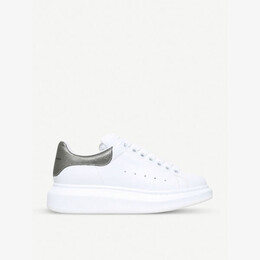 Женские кожаные кроссовки на платформе Runway Alexander McQueen, черный r03629595 | white/blk