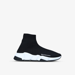 Женские кроссовки Speed эластичного трикотажа Balenciaga, черный r03763274 | blk/white