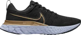 Кроссовки Nike Wmns React Infinity Run Flyknit 2 'Black Metallic Gold', черный ct2423 009 | black