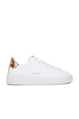 Кроссовки Golden Goose Pure Star, цвет White & Bronze ggor-wz537 | white & bronze