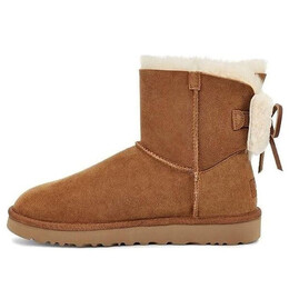 Кроссовки классические даббл бант мини Ugg, коричневый 1103652-che | brown/white