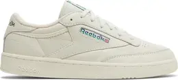 Кроссовки club c 85 vintage 'split logo - cobalt green' Reebok, белый gx2743 | white