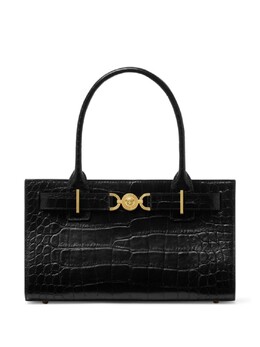 Сумка-шоппер Versace Medusa '95 с эффектом крокодиловой кожи, черный 10131681a08724 | черный