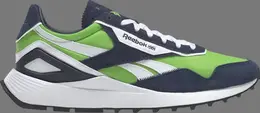 Кроссовки classic leather legacy az 'semi solar green vector navy' Reebok, зеленый gx7569 | green
