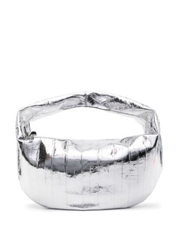 Khaite сумка-тоут Olivia из металлизированной кожи, серебристый h6015872 | серебристый