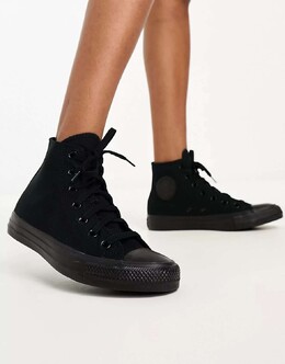 Черные однотонные кроссовки унисекс Converse Chuck Taylor All Star Hi 115184700 | black