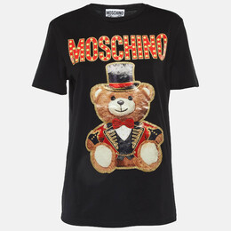 Moschino Couture: Чёрная футболка 