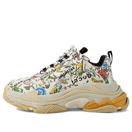 Кроссовки gucci x the hacker project triple s 'flora print' Balenciaga, мультиколор 677195-ul110-8461 | flora print/ivory/multi-color