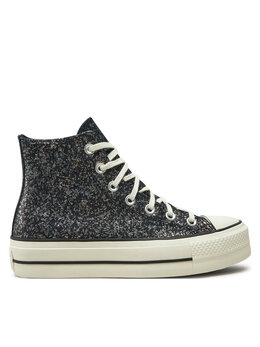 Кроссовки Converse Bambas Chuck Taylor All Star Lift Platform Glitter A09551C 401, черный 0000304941986 | negro