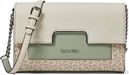 Сумка кросс-боди Calvin Klein Finley Signature Crossbody, цвет Khaki/Vanilla/White/Desert Sage 9598992 | khaki/vanilla/white/desert sage