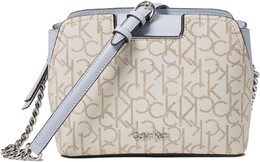 Сумка кросс-боди Calvin Klein Finley Tripe Compartment Signature Crossbody, цвет Vanilla/Khaki/Ice 9957717 | vanilla/khaki/ice