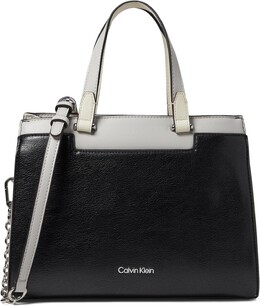 Сумка Calvin Klein Velora Tailored Satchel, цвет Black/Dove/White 9914206 | black/dove/white