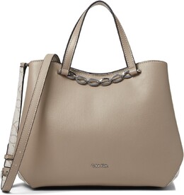 Сумка Calvin Klein Noelle Satchel, цвет Cornstalk/Vanilla/Khaki 9896779 | cornstalk/vanilla/khaki