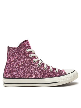 Кроссовки Converse Bambas Chuck Taylor All Star Glitter Hi A11137C, розовый 0000304941948 | rosa