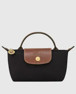 Маленькая большая сумка-тоут Le Pliage Original на молнии Longchamp, черный 35734 | negro