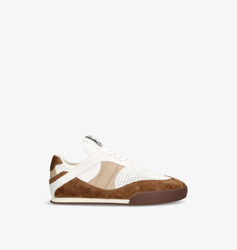 Низкие замшевые кроссовки с фирменной нашивкой Kick Chloé, мультиколор r04404027 | brown/oth