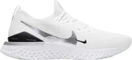 Кроссовки Nike Wmns Epic React Flyknit 2 'White Metallic Silver', белый cq5411 140 | white