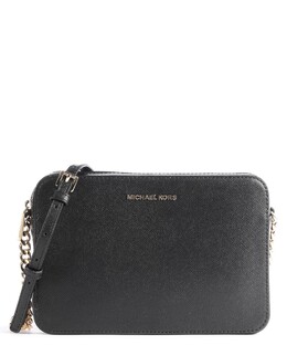 Сумка кросс-боди женская Michael Kors Jet set кожаная на молнии, черный 32s4gtvc3l-001 | schwarz
