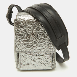 Lanvin: Серебристая сумка через плечо 