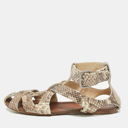 Miu Miu: Бежевые сандалии 