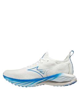 Женские кроссовки Wave Neo Wind Running Shoe неокрашенного белого цвета с голубым оттенком Mizuno 7880197013564 | undyed white-peace blue