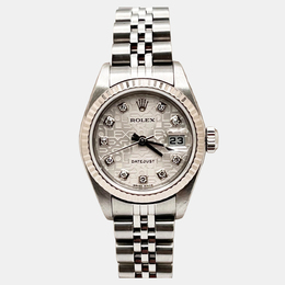 Rolex Datejust 79174 Automatic Jubilee Diamond Dial Stainless Steel 18K White Gold Women's Wristwatch 26 mm 1236313