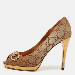 Gucci: Коричневые босоножки  Horsebit